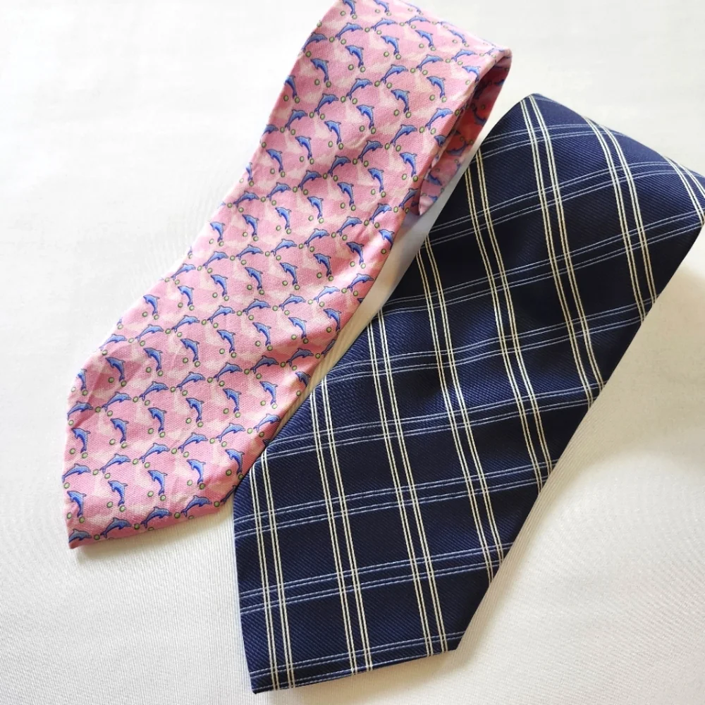 Brooks Brothers Lot Of 2 Men's Silk Ties Neckties